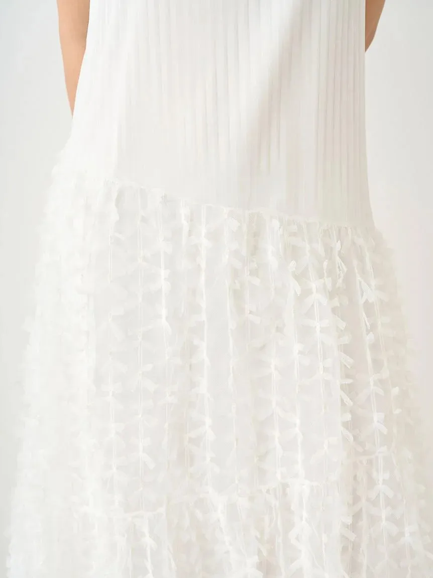 Pleated Varie Tiered Maxi Knit Dress