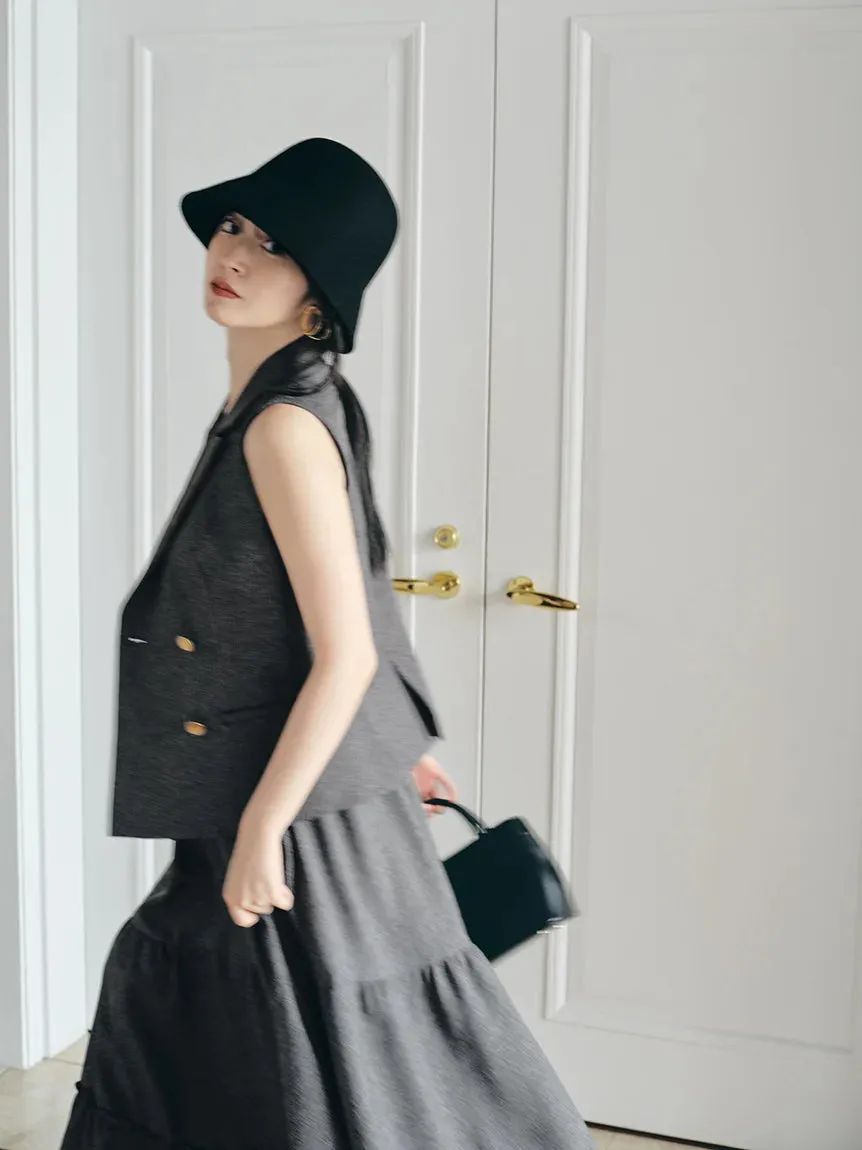 Pleated Varie Tiered Maxi Knit Dress