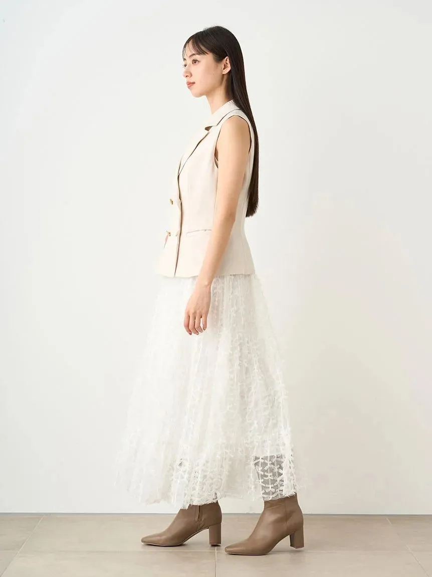 Pleated Varie Tiered Maxi Knit Dress