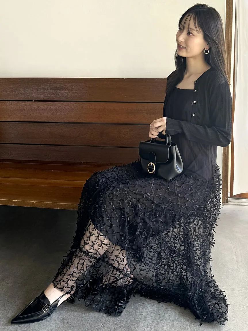 Pleated Varie Tiered Maxi Knit Dress