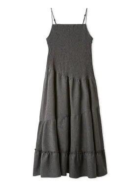 Pleated Varie Tiered Maxi Knit Dress