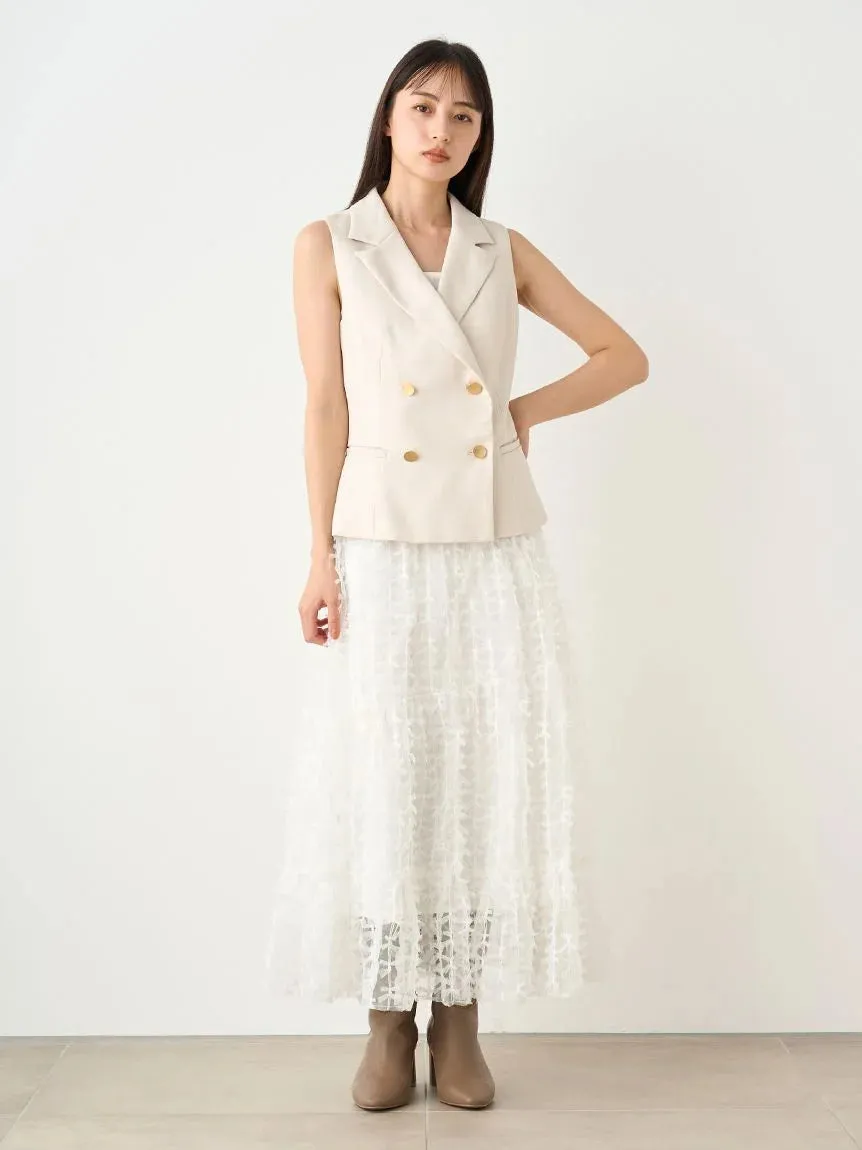 Pleated Varie Tiered Maxi Knit Dress