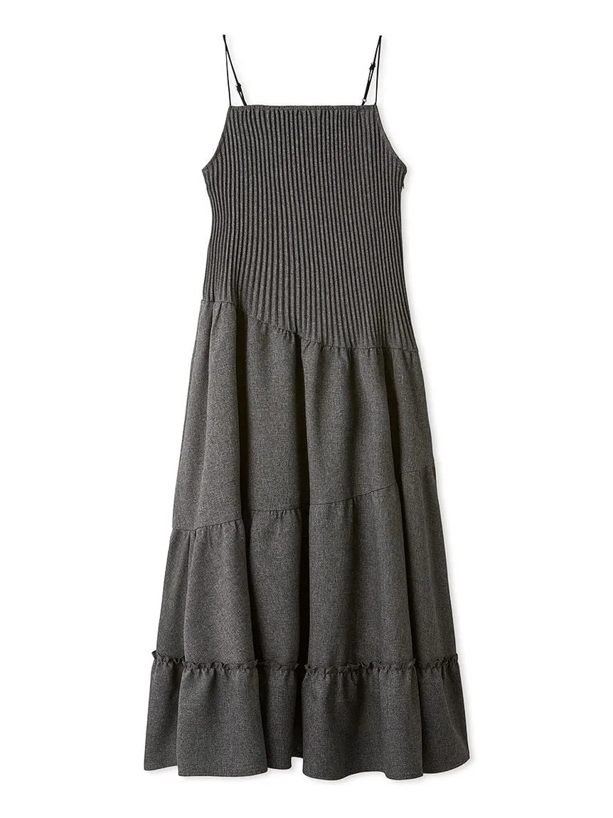Pleated Varie Tiered Maxi Knit Dress