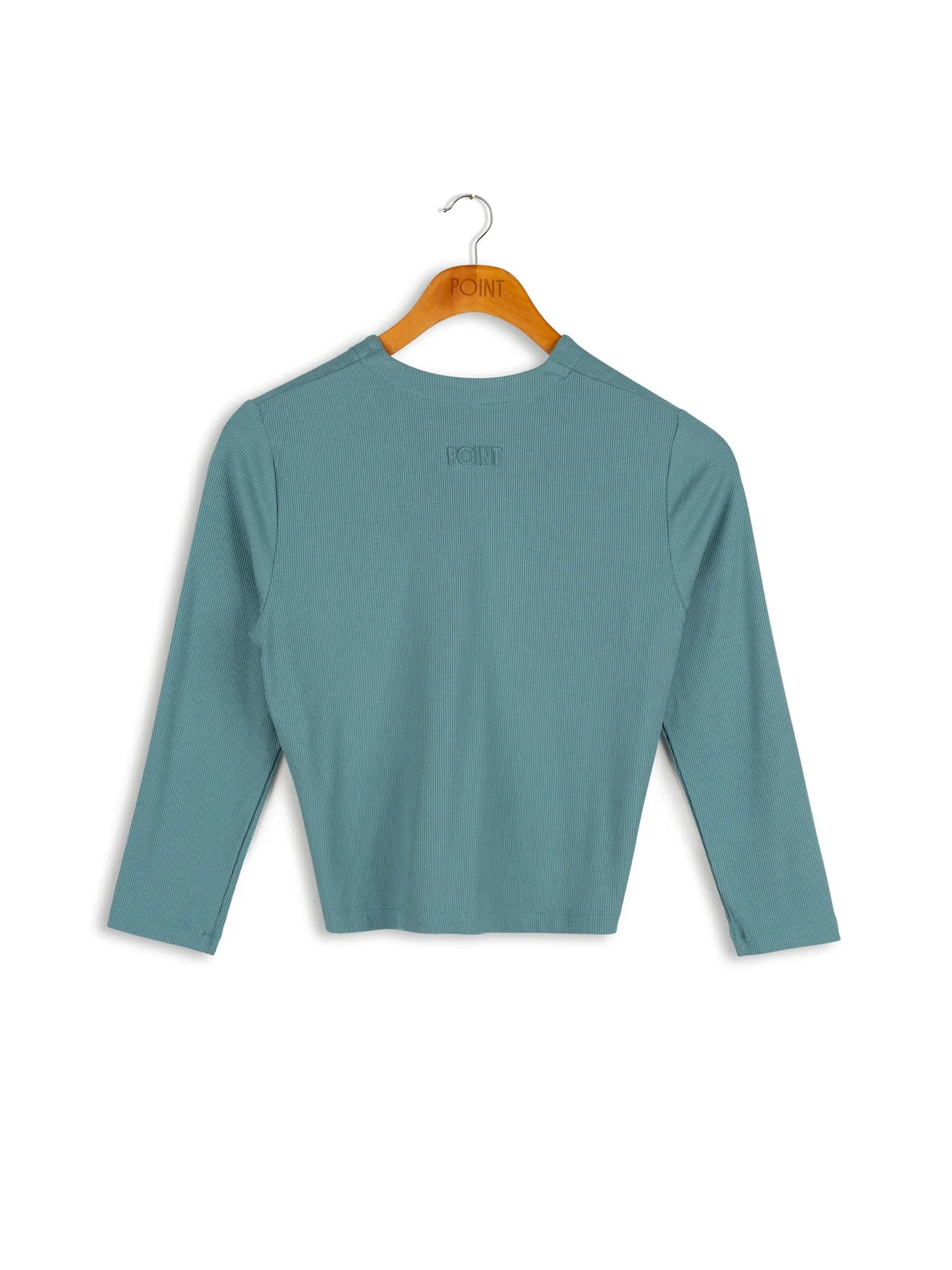 Point 3/4 Sleeve V-Neck Cardigan