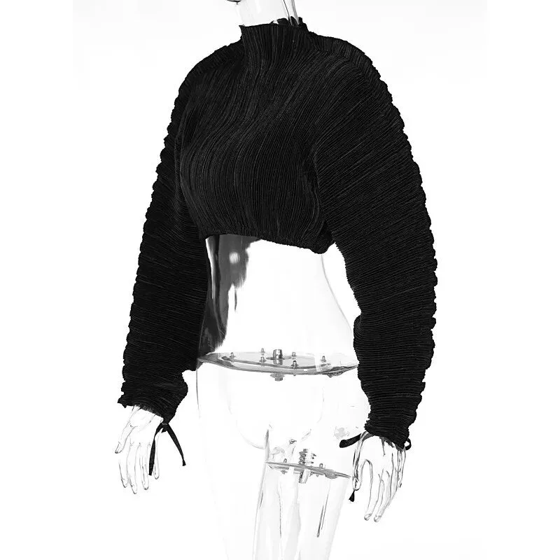 Pre Order:  Ruched Pleated Cropped Top - @phenomenalkat