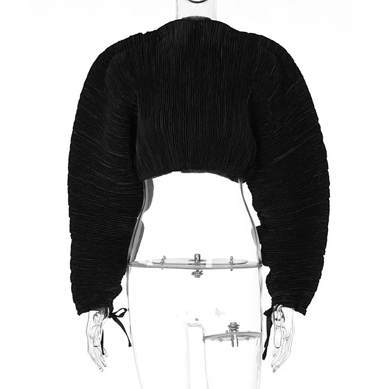 Pre Order:  Ruched Pleated Cropped Top - @phenomenalkat