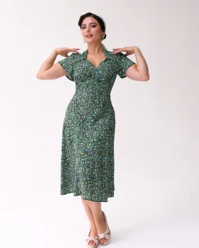 Pretty 40s Tea Dress in Mini Rose