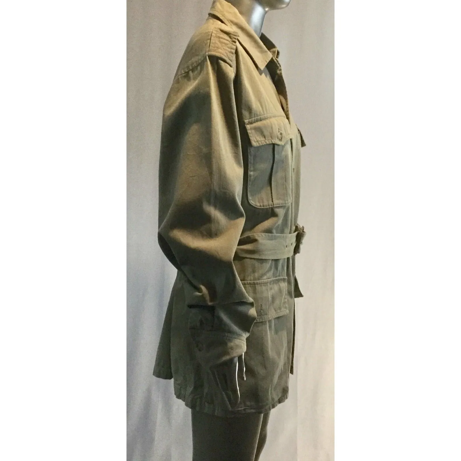 Ralph Lauren Khaki Womens Belted Trench Coat, Size Large
