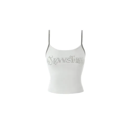 Rhinestone Camisole Slim Tank Top