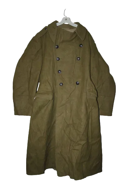 Romanian Army Wool Trench Coat-Minor Damage