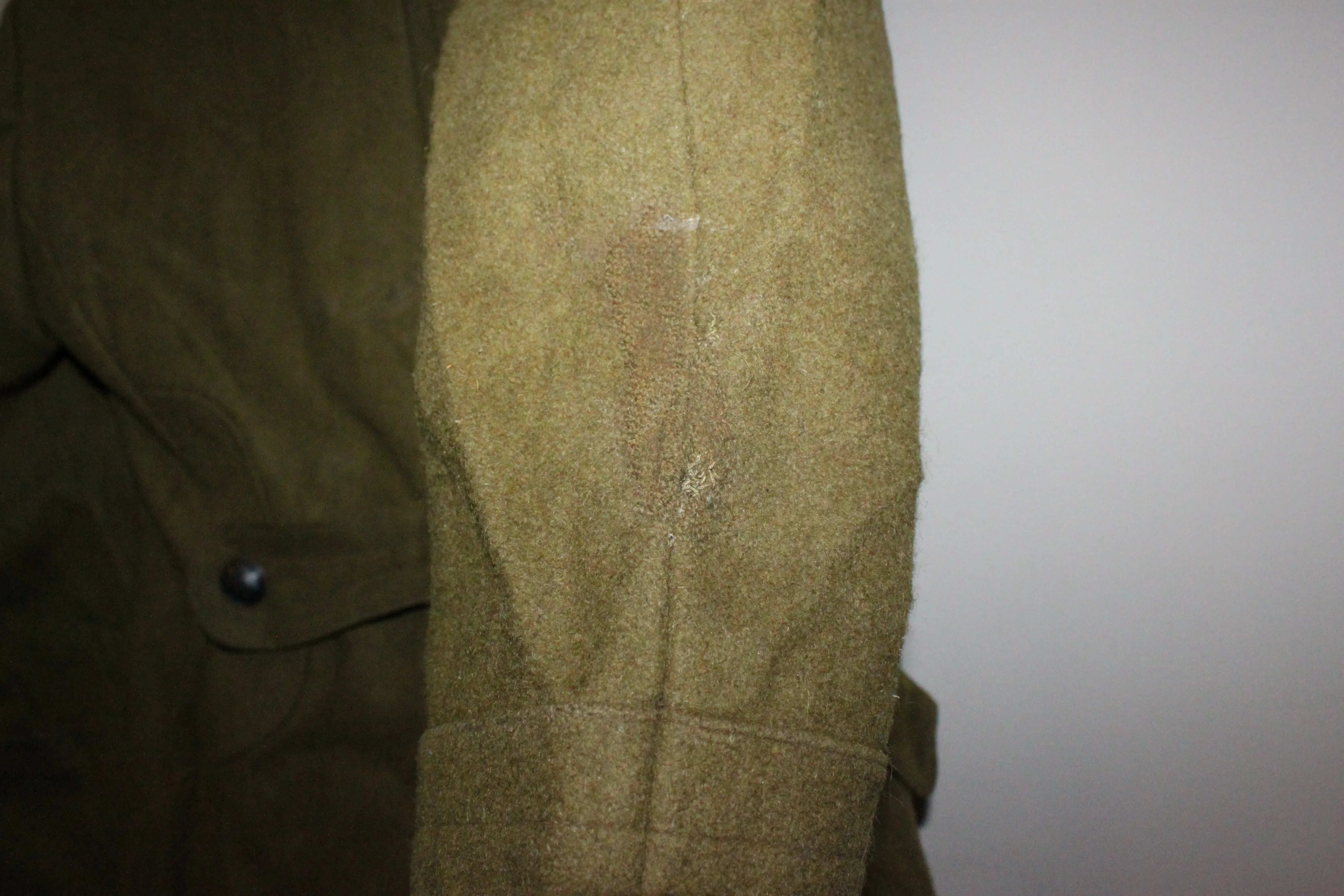 Romanian Army Wool Trench Coat-Minor Damage
