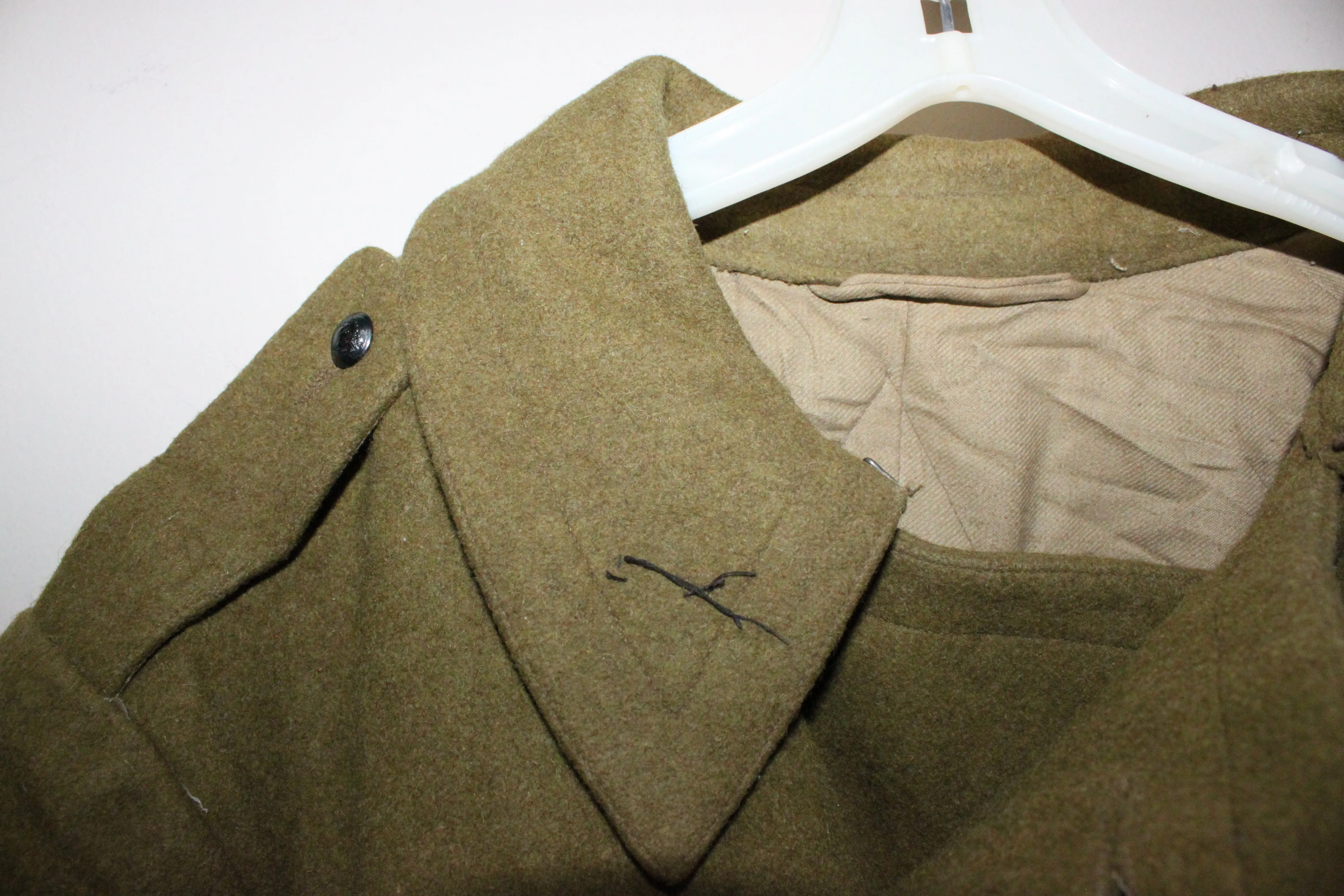 Romanian Army Wool Trench Coat-Minor Damage
