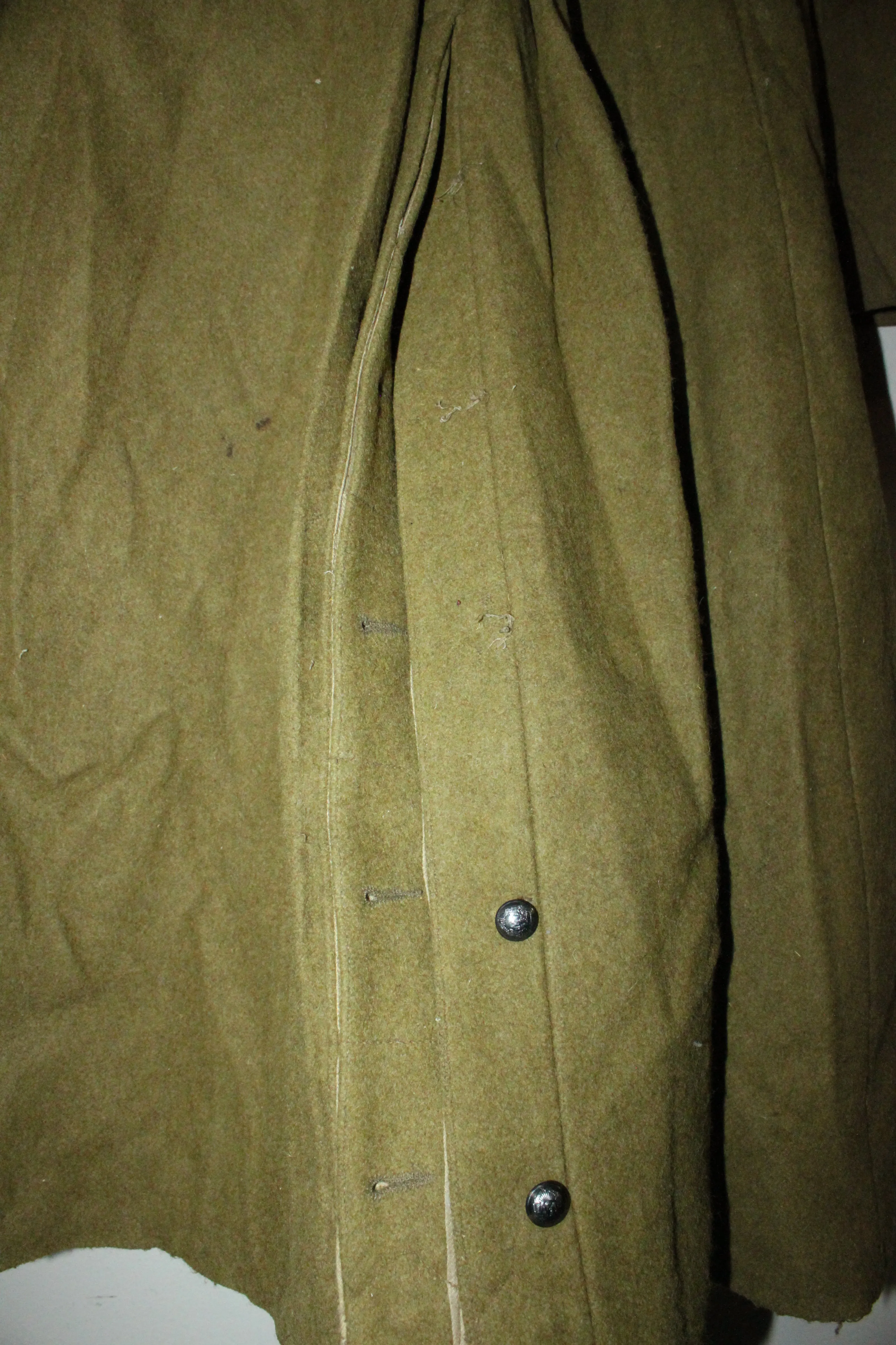 Romanian Army Wool Trench Coat-Minor Damage