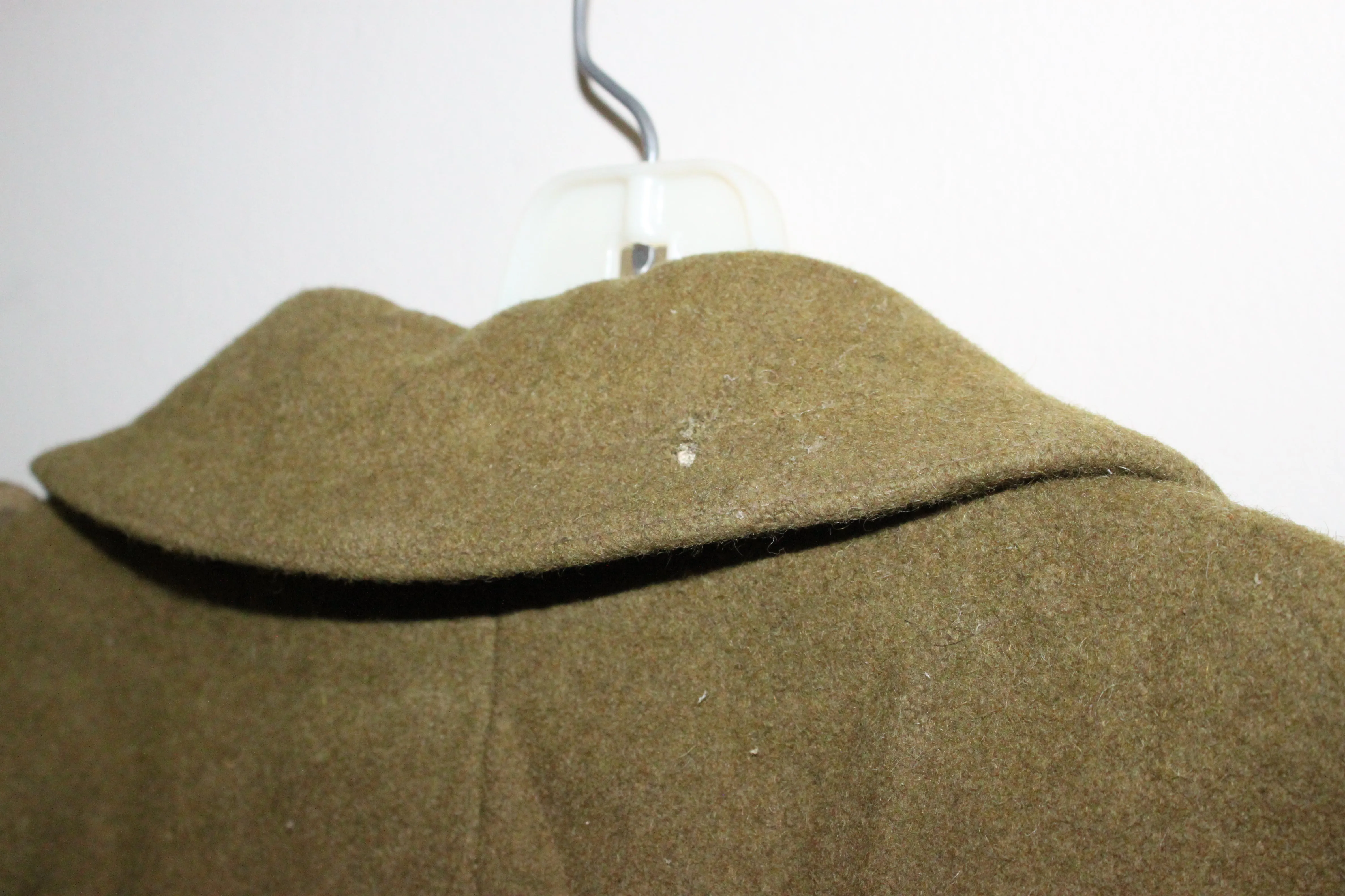 Romanian Army Wool Trench Coat-Minor Damage