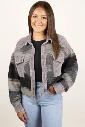 SALE! Teton Hike Cropped Shacket, Black