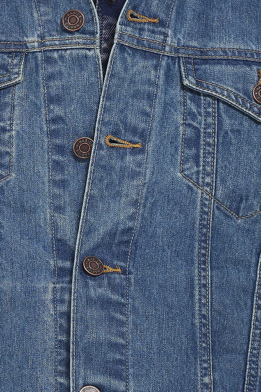 Slim Fit Denim Sleeveless Jacket