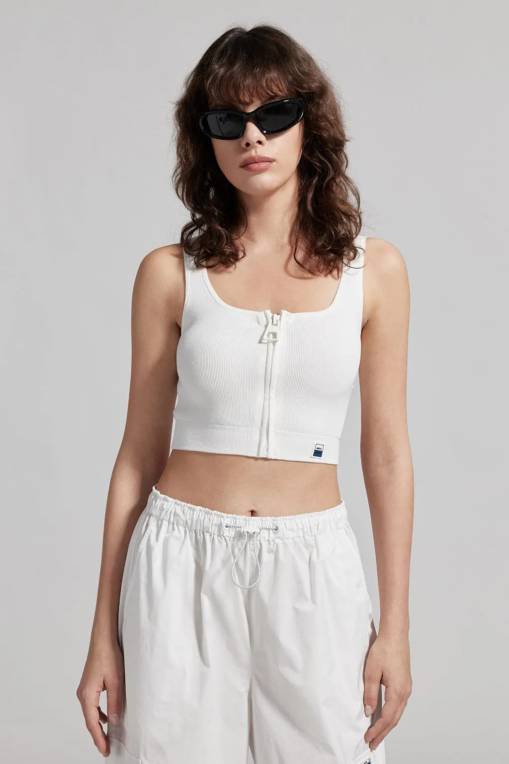 Square Neck Sleeveless Knitted Vest