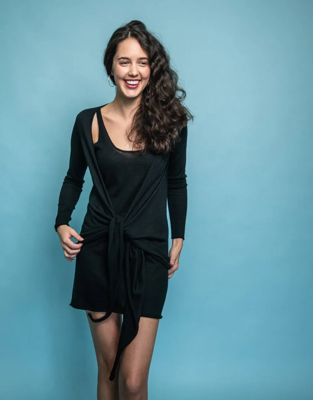 Ultrafine Cashmere Cruise Cardigan in Black