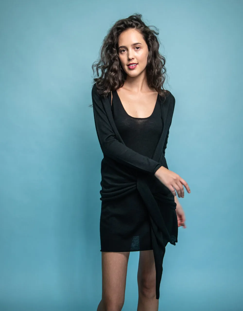 Ultrafine Cashmere Cruise Cardigan in Black