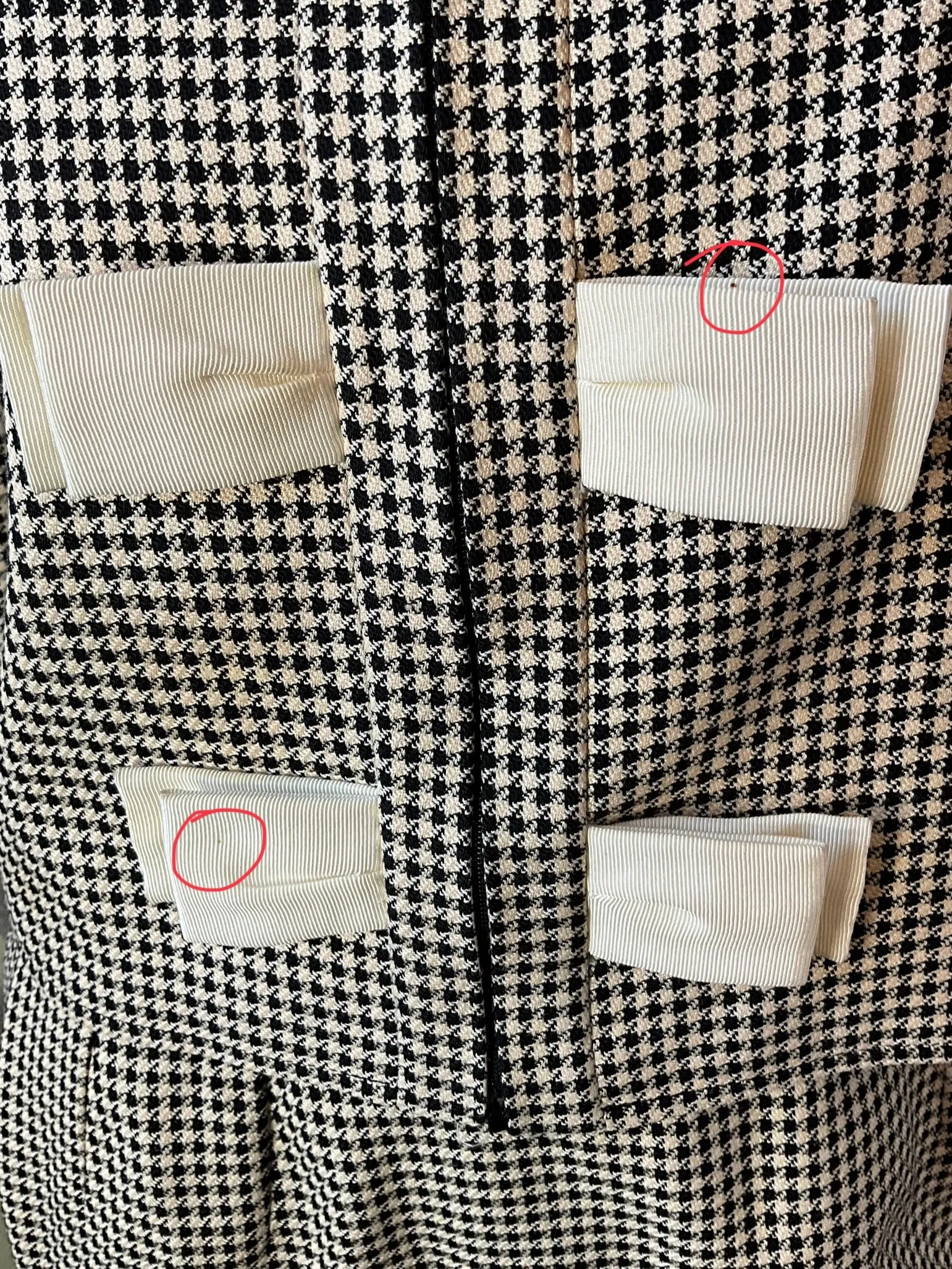 Vintage 1980s Valentino Miss V Houndstooth Check Skirt Suit, Medium