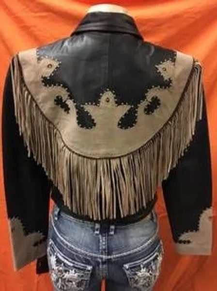 Women's Western Style Braid and Fringe Detail
